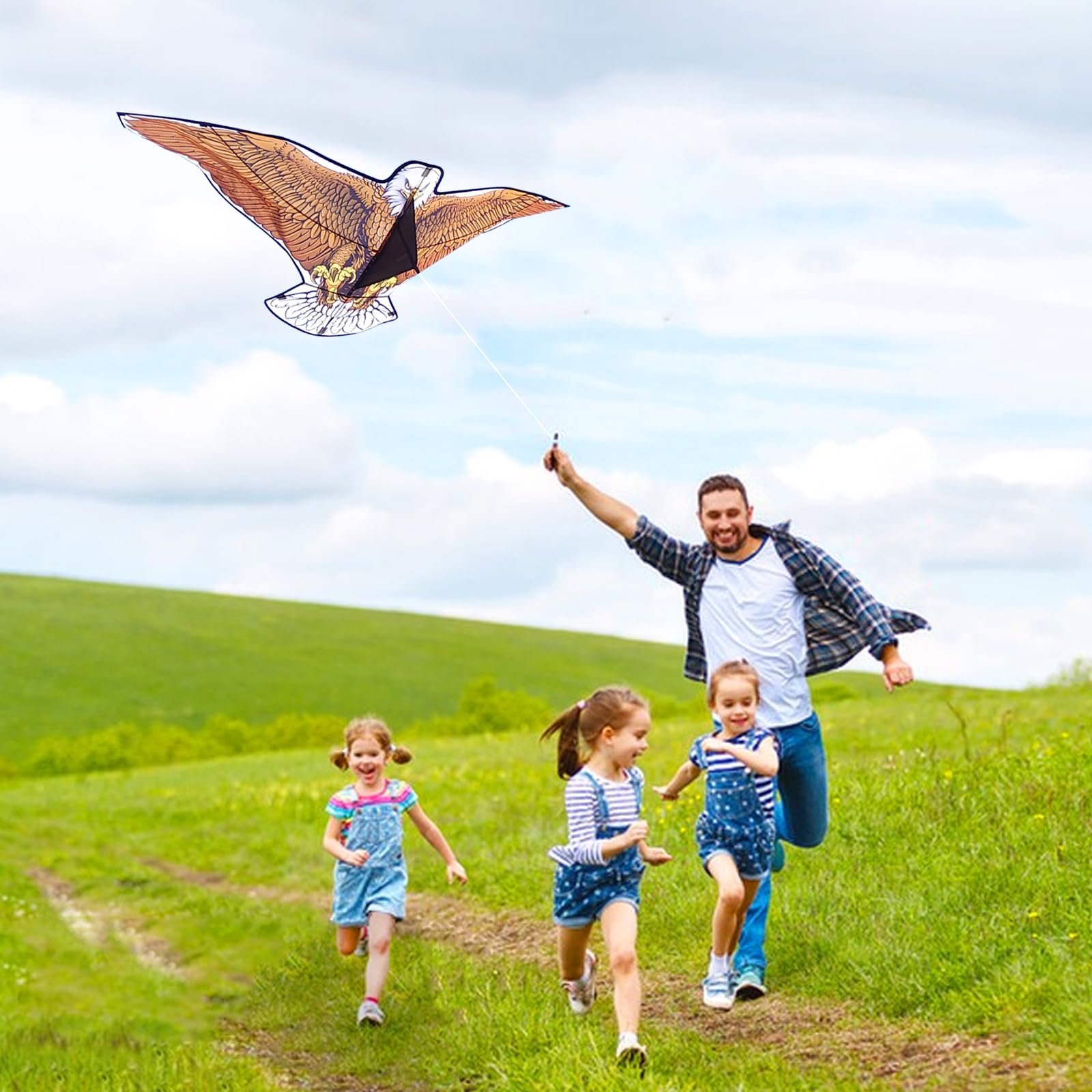 Flying Hoofer 70.8" Adlerdrachen für Erwachsene und Kinder, Leicht zu fliegen und zusammenzusetzen, Einfachzügen Strand- und Parkdrachen für Familienfreizeitaktivitäten, Mit 300 Fuß langen Schnurgriff