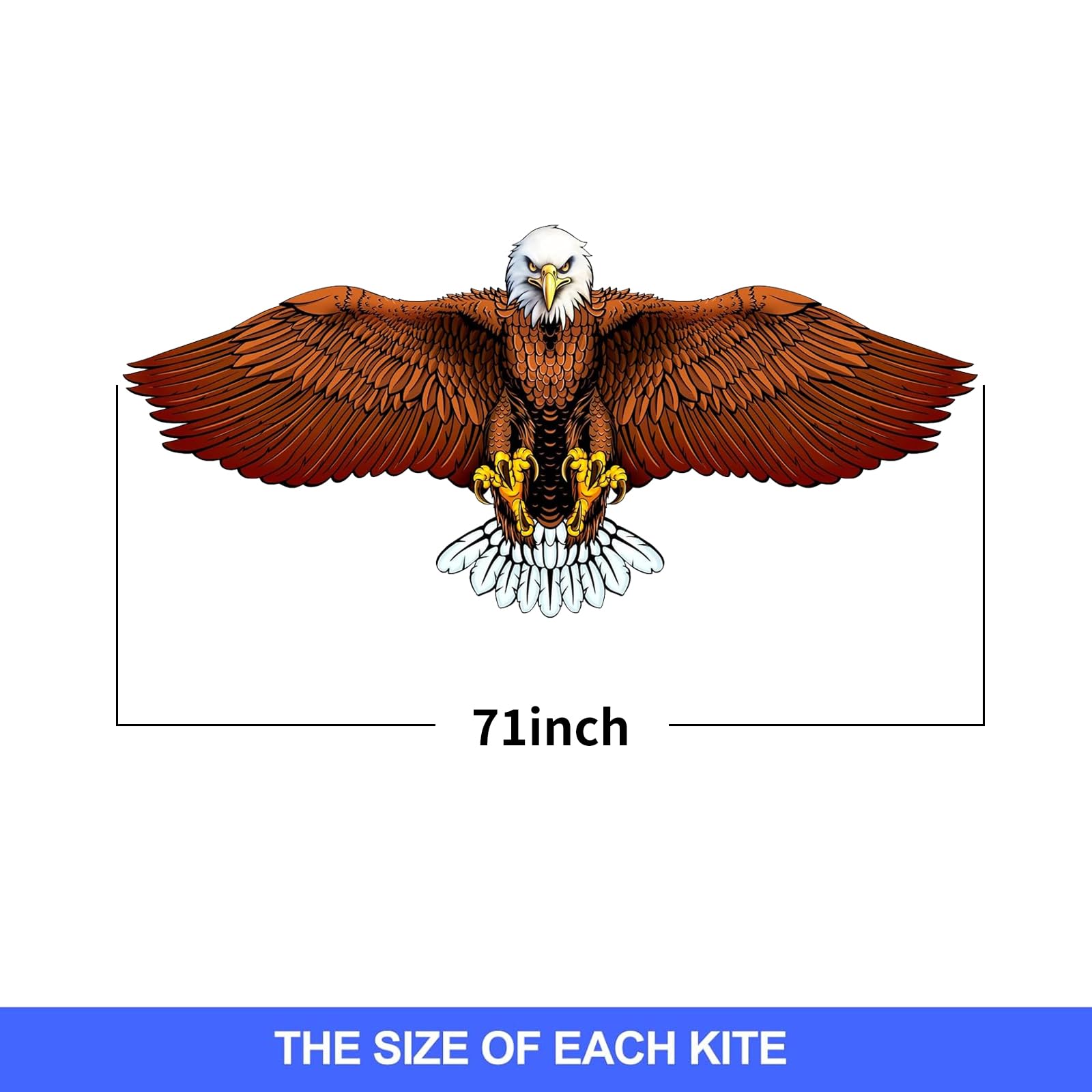 Flying Hoofer 70.8" Adlerdrachen für Erwachsene und Kinder, Leicht zu fliegen und zusammenzusetzen, Einfachzügen Strand- und Parkdrachen für Familienfreizeitaktivitäten, Mit 300 Fuß langen Schnurgriff