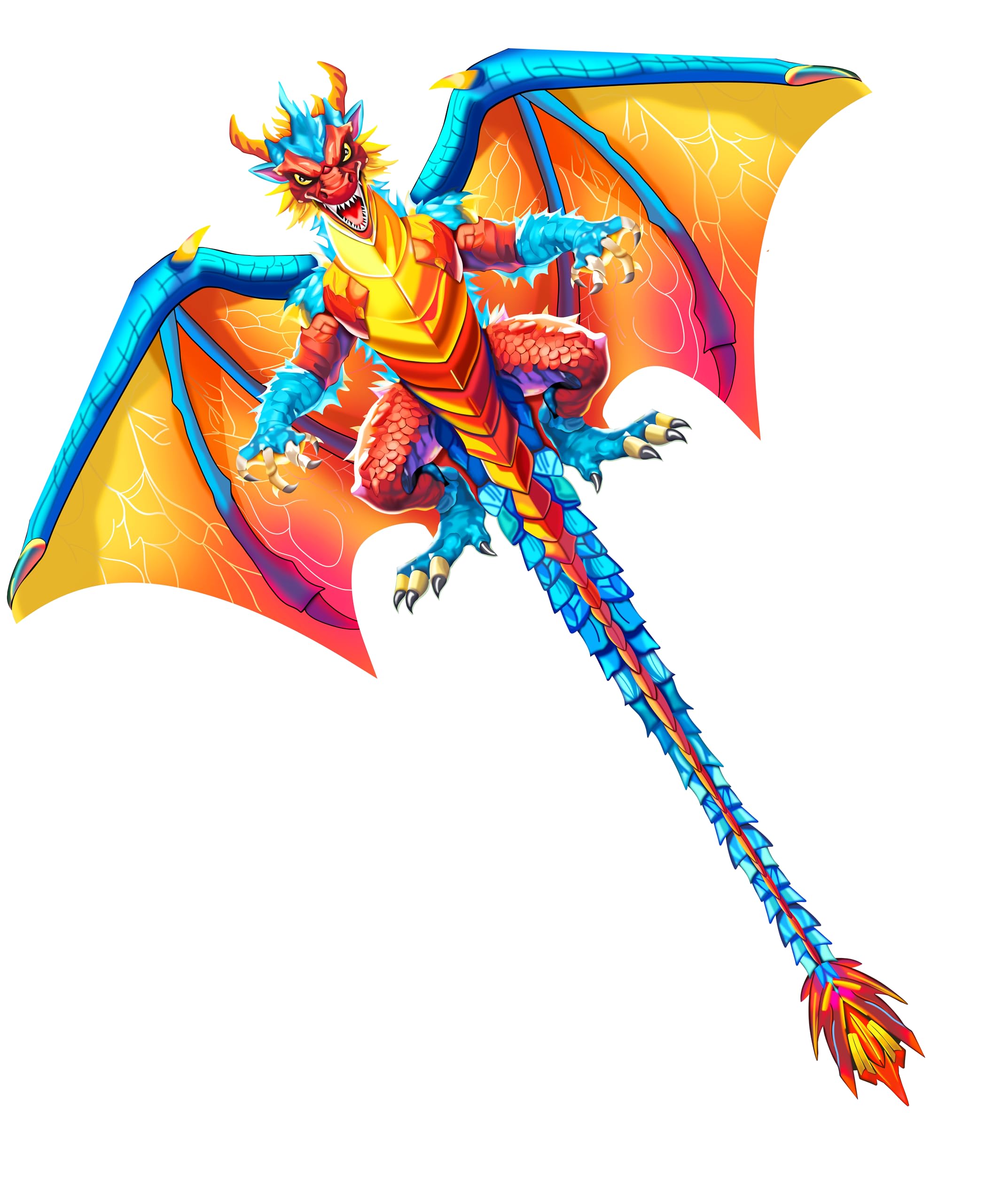 HONBO Drachen für Kinder und Erwachsene, Kinder Drachen mit Langem Schwanz,Drachenschnur inklusive